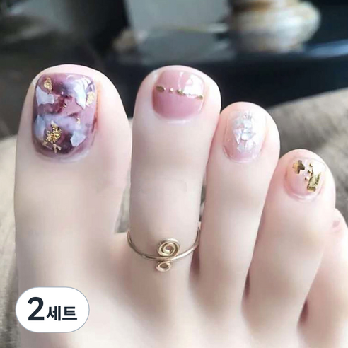 잇템샵 여름 네일아트 페디큐어 스티커 세트, 2세트, HL-056 코코퍼퓸