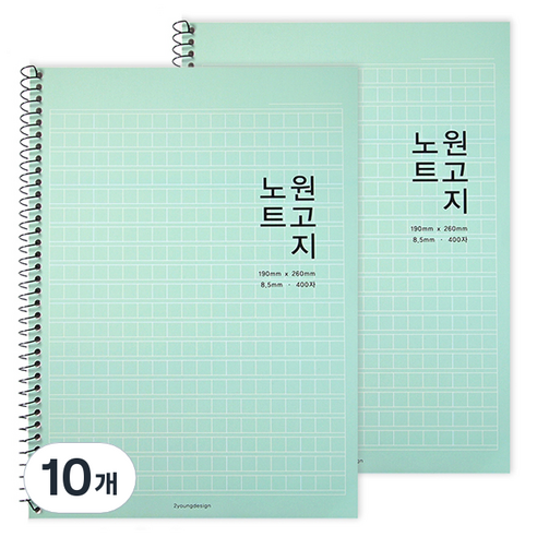 투영디자인 원고지 노트, 민트, 10개