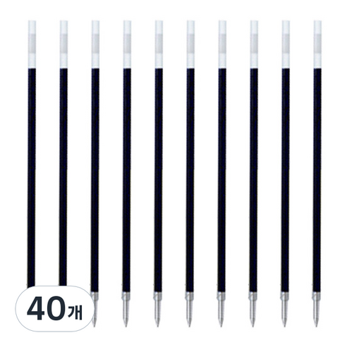 제브라 리필 SH 볼펜심 0.5mm, 블랙, 40개
