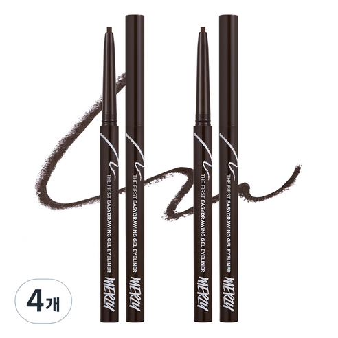 머지 더 퍼스트 이지드로잉 젤 아이라이너 0.14g, EG2 체스트넛, 4개