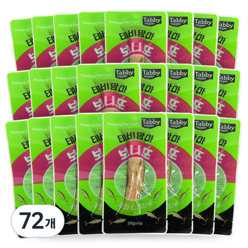 테비토퍼 고양이 테비맘마 보니또 간식, 72개, 20g, 가다랑어
