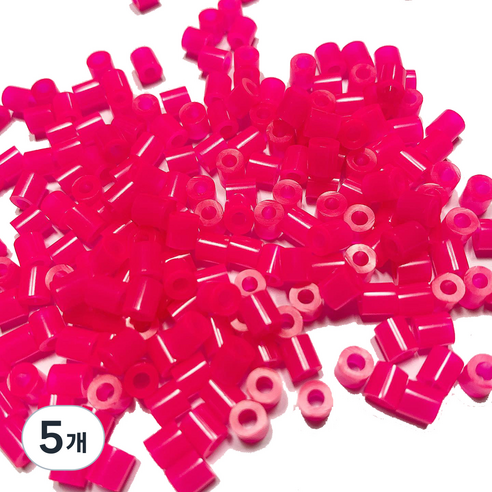 펄러 비즈 크런치 슬라임 재료 500g, 5개, 핫핑크