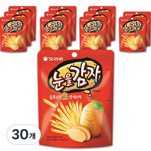오리온 눈을감자 스낵, 56g, 30개