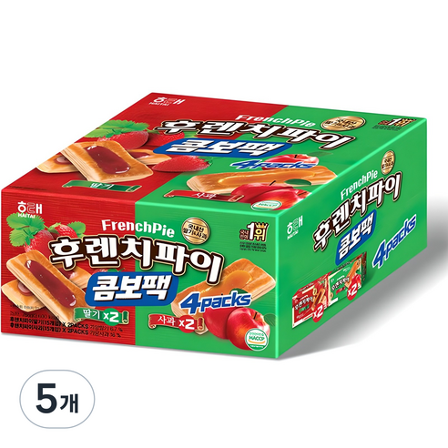 해태제과 후렌치파이 콤보팩, 768g, 5개