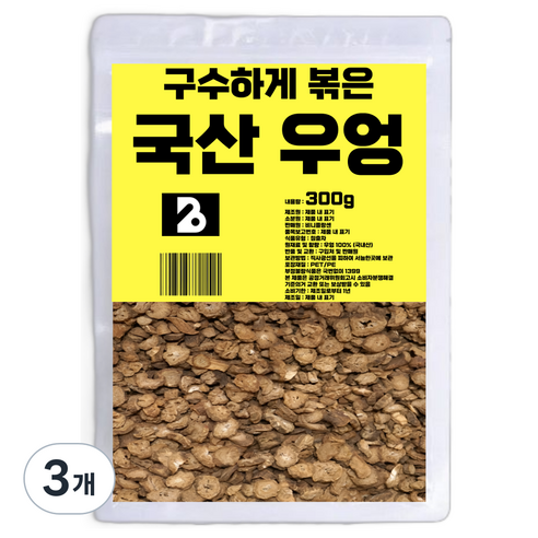 비니플랑센 구수하게 볶은 국산 우엉, 300g, 3개