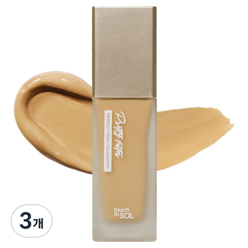 터치인솔 프리티필터 퍼펙트 피니시 파운데이션 35g, 2호 미디엄, 3개