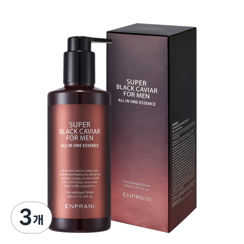 엔프라니 수퍼 블랙 캐비어 포맨 에센스 올인원, 300ml, 3개