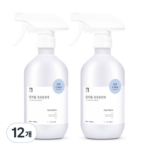 살림백서 딥퍼퓸 섬유탈취제, 500ml, 12개, 소프트코튼