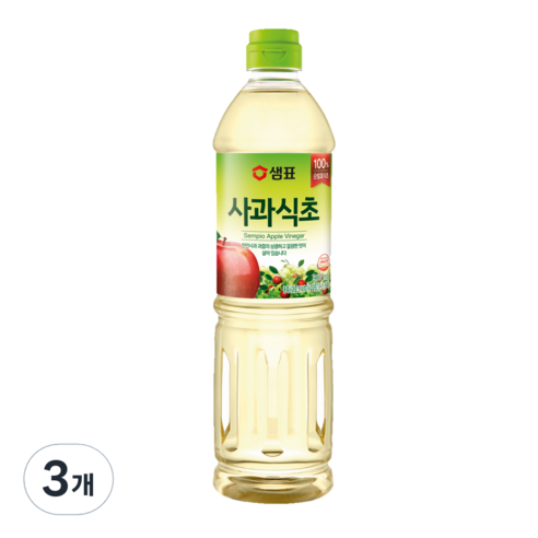 샘표 합성향 없는 사과식초, 900ml, 3개