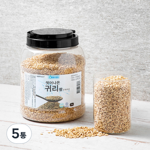 씻어나온 귀리쌀, 2kg, 5통