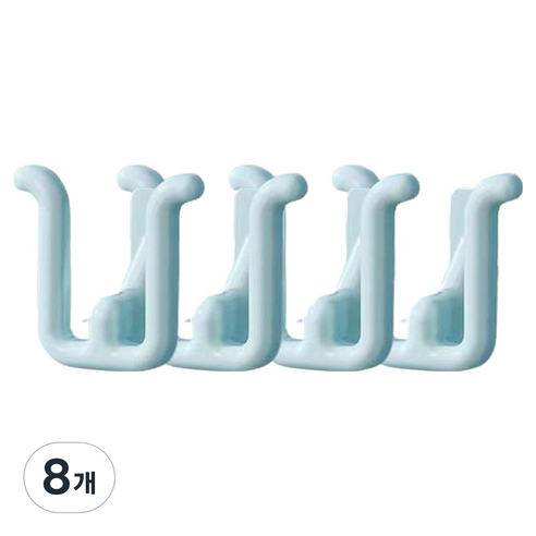 셀리빙 접착식 후크 슬리퍼 걸이, 블루, 8개