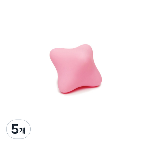 헤이피 근막이완 육각 마사지볼, 5개, 핑크