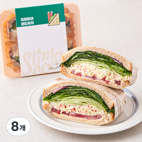 슬림쿡 크래미아 샌드위치, 250g, 8개