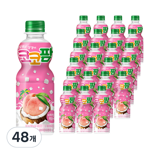 해태htb 코코팜 피치핑크 복숭아, 300ml, 48개