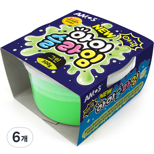 아모스 아이슬라임, 야광그린, 300g, 6개