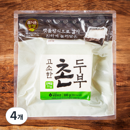 즐거운동행 고소한 촌두부, 300g, 4개
