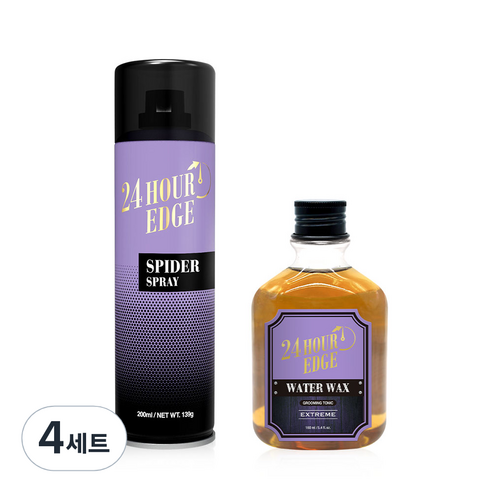 에빈 엣지 그루밍 토닉 워터왁스 익스트림 160ml + 스파이더 스프레이 200ml 세트, 4세트