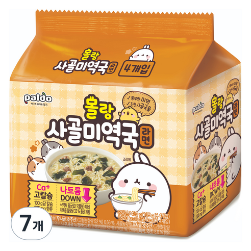 팔도 몰랑 사골미역국 라면 105g, 28개