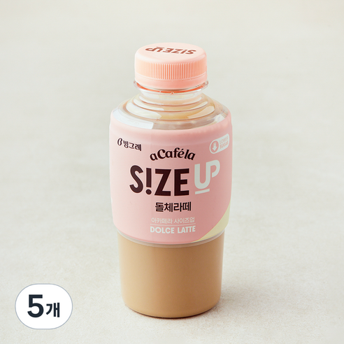 빙그레 아카페라 사이즈업 돌체라떼, 5개, 350ml