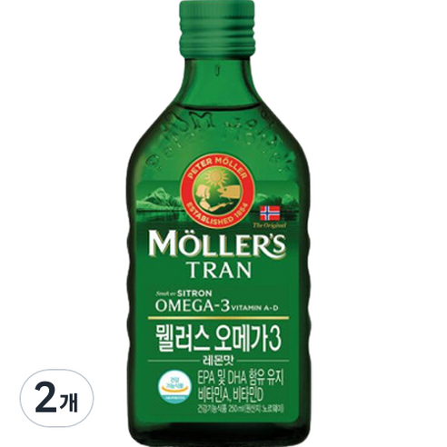 뭴러스 오메가3 레몬맛, 250ml, 2개
