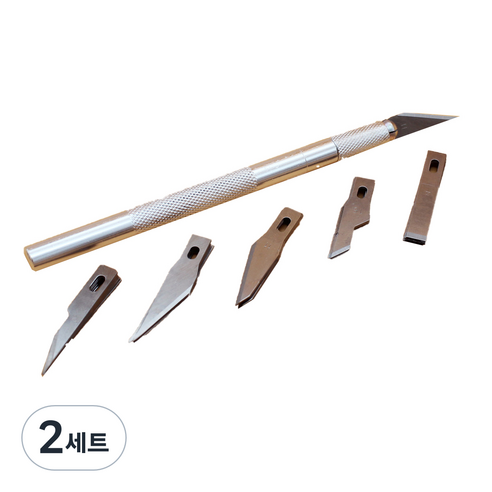 제도칼 + 날 5종 25p 세트, 혼합색상, 2세트