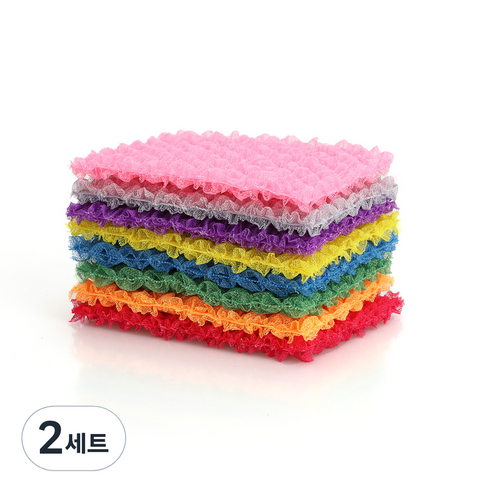 엠보싱 수세미 세트, 2세트, 8개