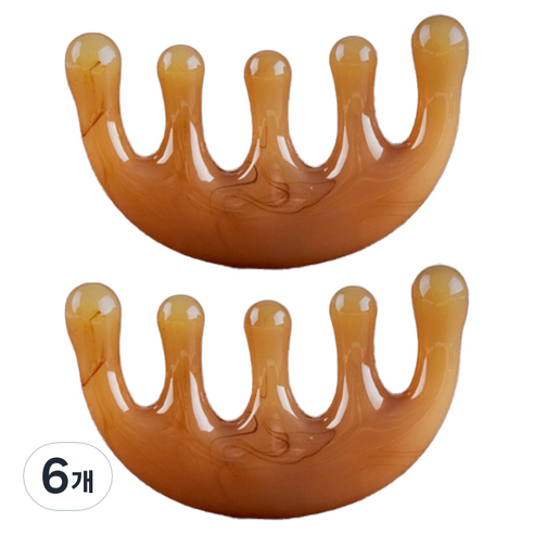 로그로 두피 괄사 빗 마사지기, 6개