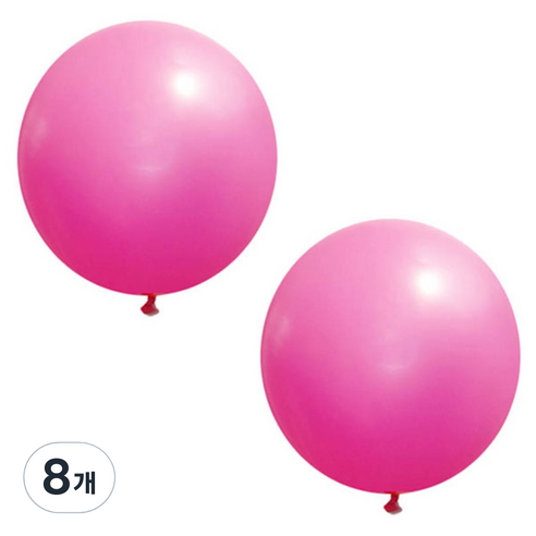 셈퍼텍스 대형라운드풍선 90cm 1입, 푸치샤, 8개