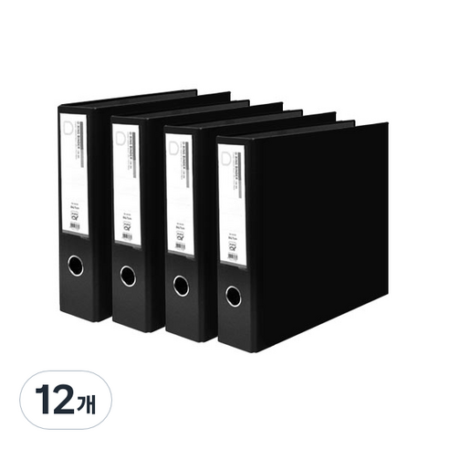 알파 합지 D링 바인더 KD-301 A4 3공 3cm 200매, 흑색, 12개