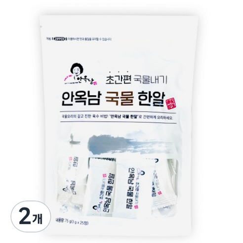 안옥남 멸치 국물한알 25p, 75g, 2개