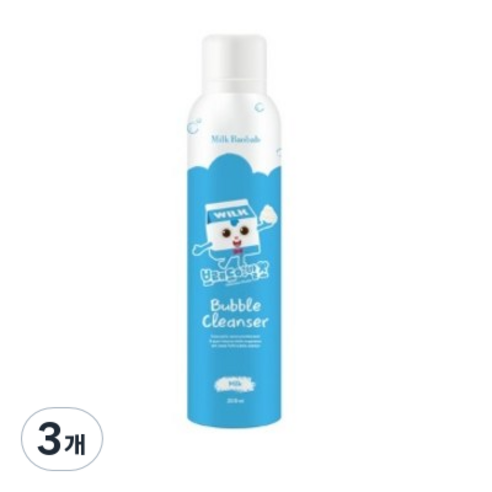밀크바오밥 베이비앤키즈 버블 바디클렌저 화이트 우유향, 3개, 200ml