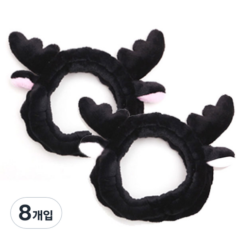 더자카 밤비 헤어밴드, 블랙, 8개입