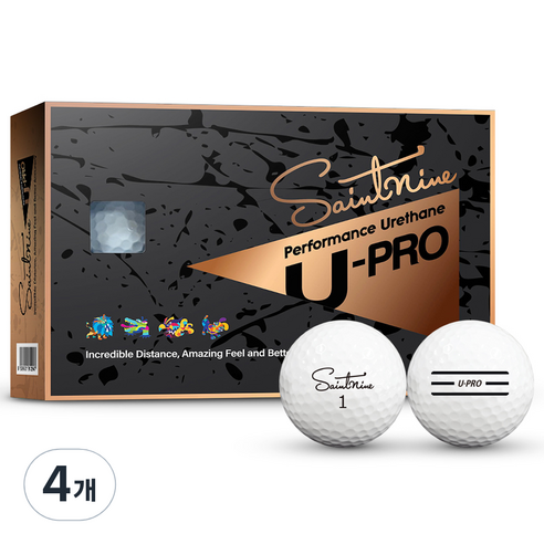 세인트나인 U Pro 프리미엄 고반발 비거리 우레탄 골프공 12p, 화이트, 12개입, 4개