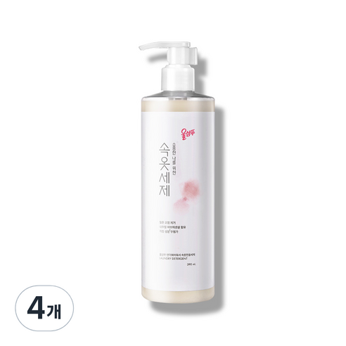 울샴푸 속옷전용 액상세제 본품, 390ml, 4개