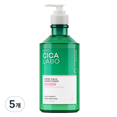 케라시스 시카라보 슈퍼 아쿠아 손상 케어 컨디셔너, 750ml, 5개