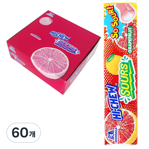 하이츄 사우어 자몽맛, 57g, 60개