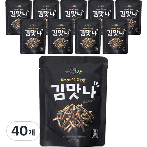 바삭바삭 고소한 김맛나, 40개, 80g