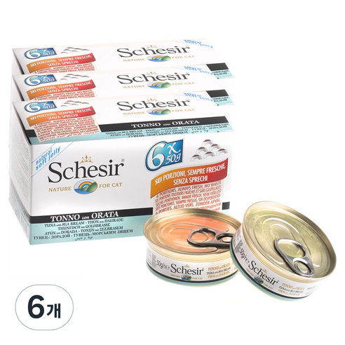 쉐지애 고양이 젤리 캔 50g x 6p, 300g, 6개