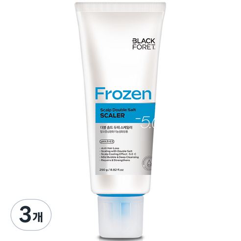 블랙포레 더블 솔트 두피 스케일러, 250g, 3개