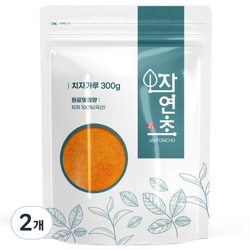 자연초 치자 분말, 2개, 300g