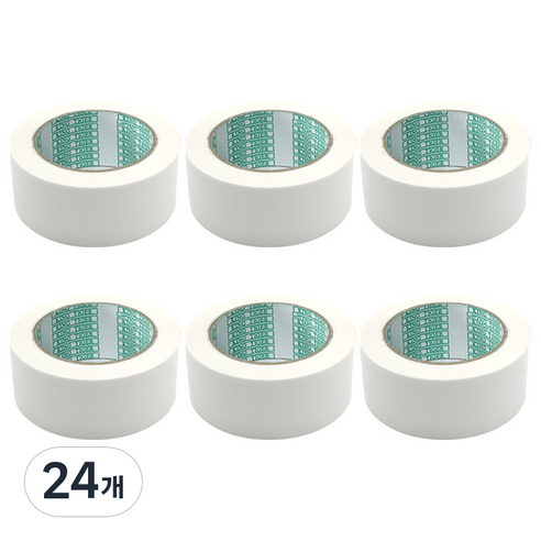 대용량 칼라 박스 테이프 4.5cm x 100m, 화이트, 24개