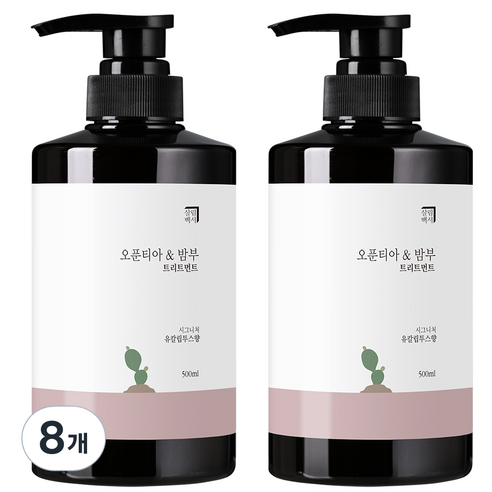 살림백서 오푼티아 앤 밤부 헤어트리트먼트 유칼립투스향, 500ml, 8개