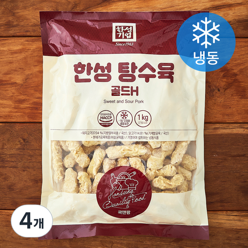 한성기업 한성 탕수육 골드H (냉동), 1kg, 4개