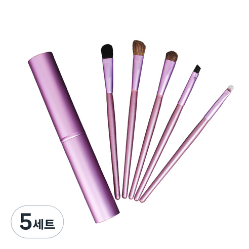 데이러빗 쉘 케이스 메이크업 브러쉬 5종 세트, 바이올렛, 5세트