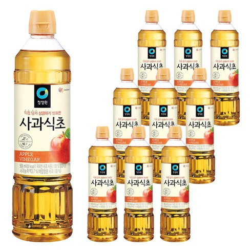청정원 사과식초, 500ml, 10개