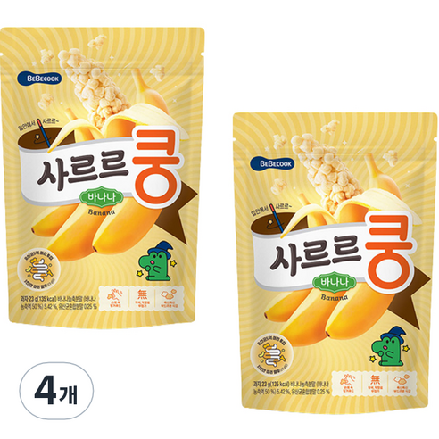 베베쿡 사르르쿵 바나나, 23g, 4개