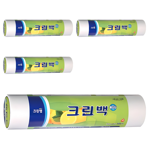 크린랲 크린백 롤타입 35cm x 45cm, 특대(XL), 500개입, 4개