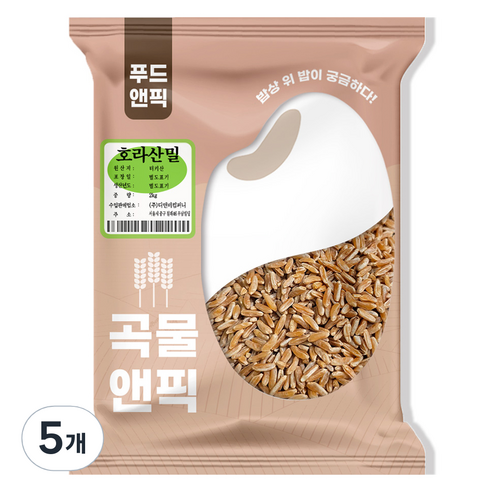 푸드앤픽 곡물앤픽 호라산밀, 2kg, 5개