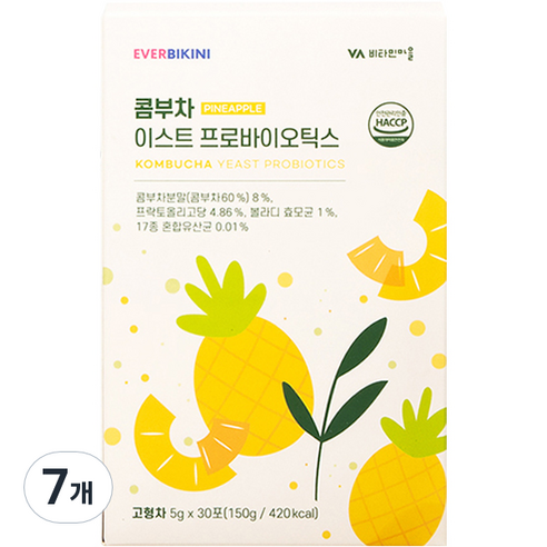 에버비키니 콤부차 이스트 프로바이오틱스 30p, 7개, 150g