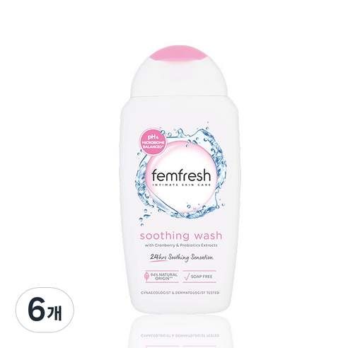 펨프레쉬 수딩워시 데일리 여성청결제, 250ml, 6개